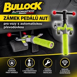 Zámek pedálů aut Bullock Excellence