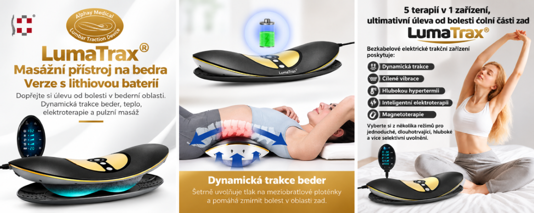 LumaTrax® Elektronický trakční masážní přistroj bederní páteře