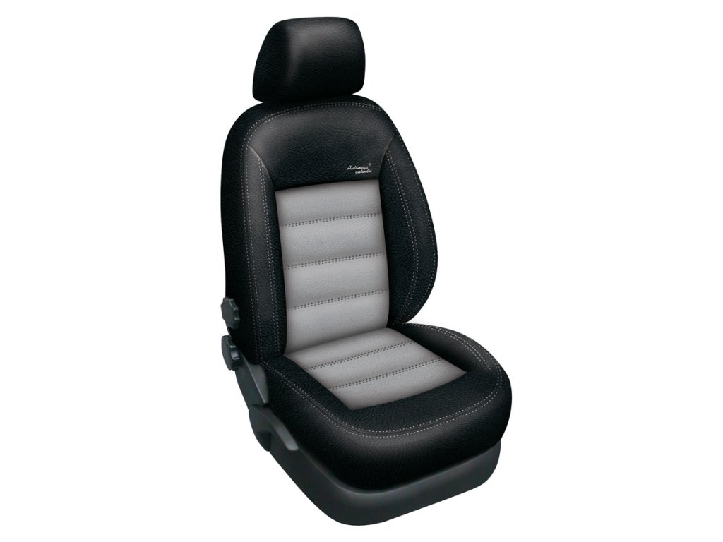 Autopotahy KIA SPORTAGE III, od r. 2010, AUTHENTIC LEATHER, černošedé, dělené z. opěradlo.  + OPTIMÁL utěrka na auto i úklid Smart Microfiber zdarma v hodnotě 329,-Kč