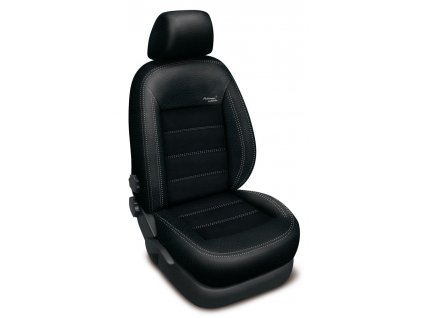 Autopotahy kožené MITSUBISHI L 200,od r. 2012-2016, AUTHENTIC VELVET černé  + OPTIMÁL utěrka na auto i úklid Smart Microfiber zdarma