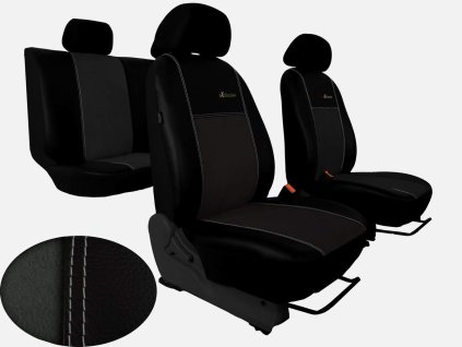 Autopotahy EXCLUSIVE ALCANTARA tmave sede