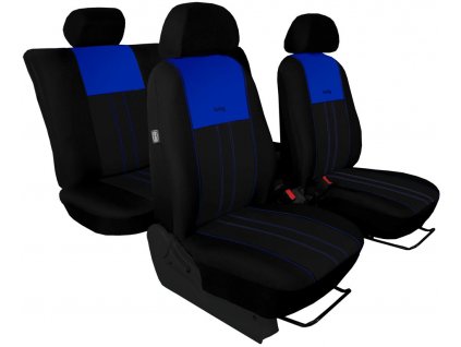 Autopotahy Škoda Octavia I, Tuning Duo, dělené zadní sedadla, modročerné  + OPTIK utěrka 20x20 cm Smart Microfiber zdarma