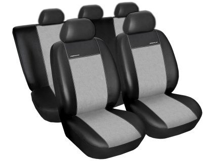 Autopotahy Volkswagen T5, 6 míst, 1+2,2+1 od r. 2003  - 2015, Eko kůže šedá  + OPTIK utěrka 20x20 cm Smart Microfiber zdarma