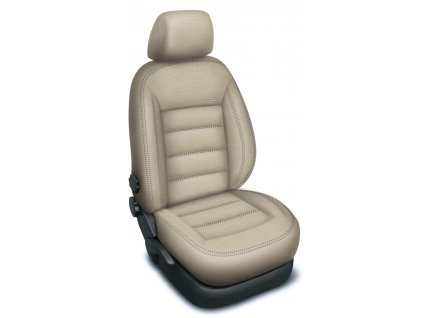 Autopotahy Škoda Superb I, 2001-2008, AUTHENTIC LEATHER, béžové  + OPTIMÁL utěrka na auto i úklid Smart Microfiber zdarma