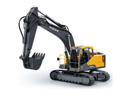 DoubleE RC bagr VOLVO EC160E 1:16 17 kanálů LED zvuky RTR sada app na programování