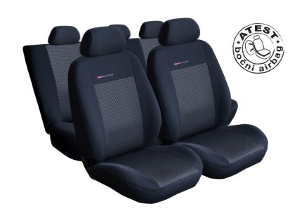 Autopotahy PEUGEOT RIFTER, 2 STOLKY, 2 LOKETNÍ OPĚRKY, DĚLENÝ 2/1, od r. 2018, černé  + OPTIK utěrka 20x20 cm Smart Microfiber zdarma