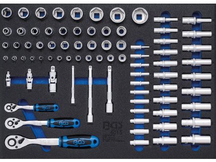 Gola sada v pěnové výplni, 1/2", 3/8", 1/4", 80 ks - B4015