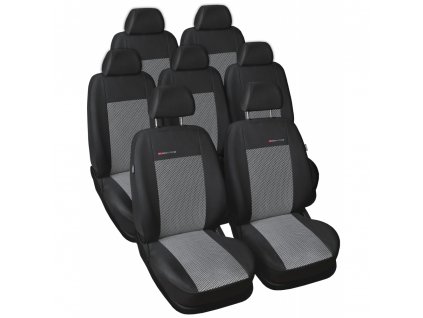 Autopotahy Seat Alhambra II, od r. 2010, 7 míst, šedo černé  + OPTIK utěrka 20x20 cm Smart Microfiber zdarma