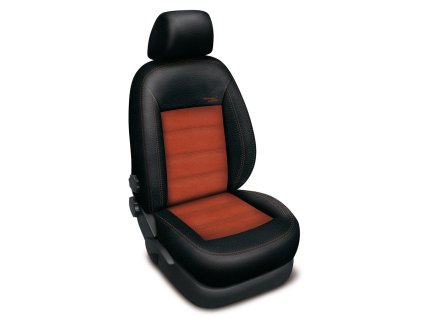 Autopotahy Volkswagen TOURAN, 5 míst, od r. 2003- 2010, AUTHENTIC VELVET, černooranžové  + OPTIMÁL utěrka na auto i úklid Smart Microfiber zdarma