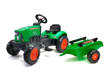 FALK Šlapací traktor 2031AB SuperCharger s vlečkou a otevírací kapotou