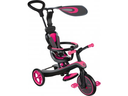 Globber Tříkolka EXPLORER TRIKE 4 IN 1 Fuchsia Pink