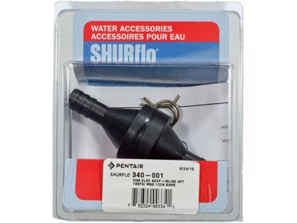 Shurflo 340-001 - Hadicový trn se zpětným ventilem, Nylon/EPDM (NSF) 1/2" Barb, 6.9bar