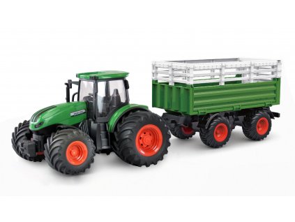 Amewi RC Traktor 2,4 Ghz s přeravníkem zvířat, světla, zvuk 1:24