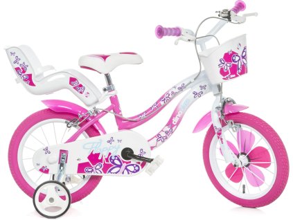 DINO Bikes - Dětský kolo Flappy 16" 516-02 - růžově bílý