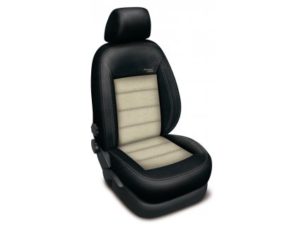 Autopotahy KIA VENGA, od r.2010, AUTHENTIC VELVET, černobéžové  + OPTIMÁL utěrka na auto i úklid Smart Microfiber zdarma