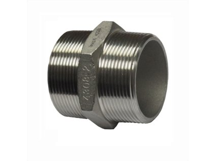Jessberger 9205 - Závitové šroubení (dvounipl) SS, 1" vnější závit - 1" vnější závit