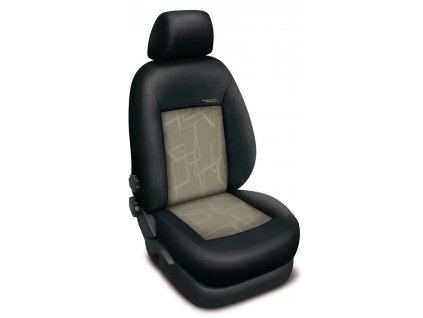 Autopotahy KIA RIO II, od 2005-2011,dělené zad. opěradlo, AUTHENTIC PREMIUM, Matrix béžový  + OPTIMÁL utěrka na auto i úklid Smart Microfiber zdarma