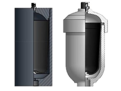 Seko HSTPVC23_A - Tlumič pulzací 3/4" F BS, PVC, 2.3 L, 10 bar