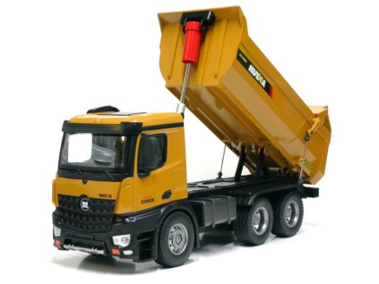 Huina Mercedes-Benz Arocs, profesionální celokovový proporcionální sklápěč, nosnost 3,5 kg, 1:14