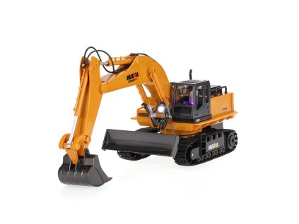 Huina RC pásový bagr s radlicí a kovovou lžící 1:16 S1531