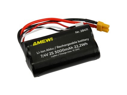 Li-Ion akumulátor 2S 7,4V 3000mAh konektor XT30