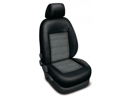 Autopotahy KIA SOUL, od r. 2014, bez zadní loketní opěrky, AUTHENTIC VELVET, černošedé  + OPTIMÁL utěrka na auto i úklid Smart Microfiber zdarma