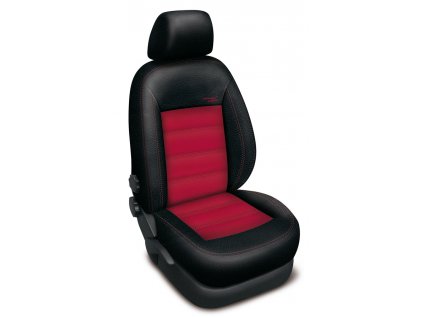 Autopotahy KIA SOUL, od r. 2014, se zadní loketní opěrkou, AUTHENTIC VELVET, černočervené  + OPTIMÁL utěrka na auto i úklid Smart Microfiber zdarma