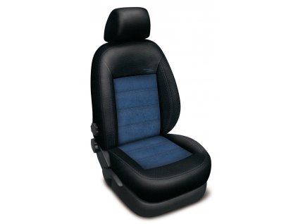 Autopotahy KIA SOUL, od r. 2014, se zadní loketní opěrkou, AUTHENTIC VELVET, černomodré  + OPTIMÁL utěrka na auto i úklid Smart Microfiber zdarma