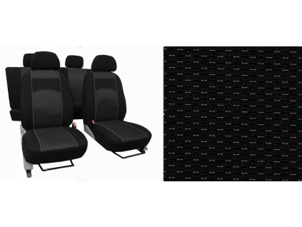 Autopotahy HYUNDAI i20 I, od r. v. 2008-2014, VIP černé  + OPTIK utěrka 20x20 cm Smart Microfiber zdarma