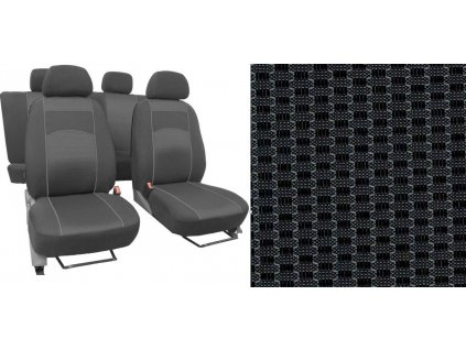 Autopotahy HYUNDAI i30 II, TYP GD, se zadní loketní op.,od 2012-2017, VIP šedé  + OPTIK utěrka 20x20 cm Smart Microfiber zdarma