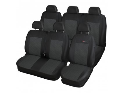 Autopotahy VOLKSWAGEN T6 TRANSPORTER, MULTIVAN, 6 míst,1+2 2+1, od r. 2015, antracit  + OPTIK utěrka 20x20 cm Smart Microfiber zdarma