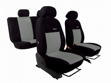 Autopotahy DACIA LODGY 7 MÍST, MŮŽOU BÝT SE STOLKY A LOKET. OPĚR, 2012-2016, ELEGANCE šedé  + OPTIK utěrka 20x20 cm Smart Microfiber zdarma