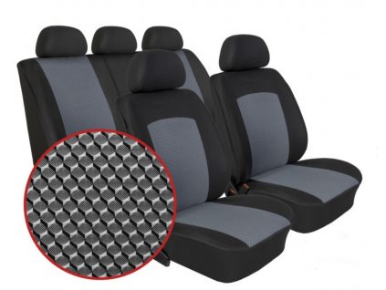 Autopotahy Toyota Auris II SE ZADNÍ LOKETNÍ OPĚRKOU, od r. 2012-2018, Dynamic šedé  + OPTIK utěrka 20x20 cm Smart Microfiber zdarma