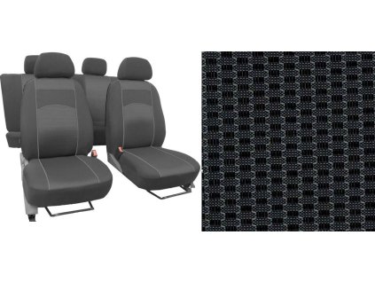 Autopotahy HYUNDAI i 30, III, TYP PD, se zadní loketní opěrkou, od r. 2017, VIP šedé  + OPTIK utěrka 20x20 cm Smart Microfiber zdarma v hodnotě 199,-Kč