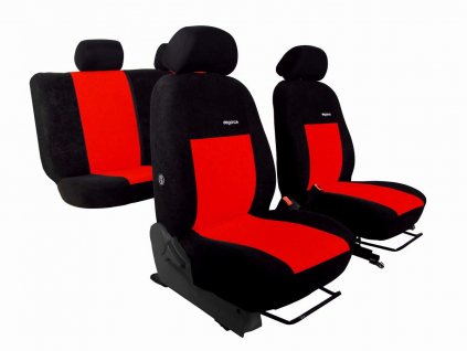 Autopotahy SEAT IBIZA V, od r. 2017, ELEGANCE červené  + OPTIK utěrka 20x20 cm Smart Microfiber zdarma