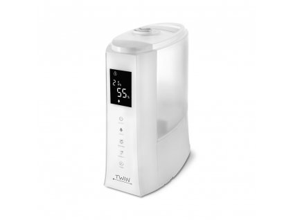 Ultrazvukový zvlhčovač vzduchu s ionizátorem a možností aromaterapie Airbi TWIN - bílý