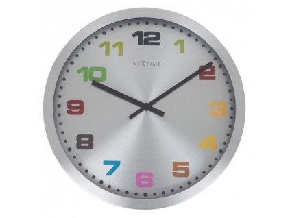 Designové nástěnné hodiny 2907kl Nextime Mercure color 45cm