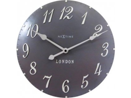Designové nástěnné hodiny 3084gs Nextime v aglickém retro stylu 35cm