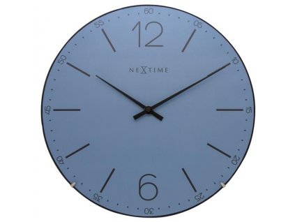 Designové nástěnné hodiny 3159bl Nextime Index Dome 35cm