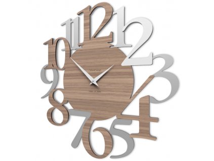 Designové hodiny 10-020n CalleaDesign Russel 45cm (více dekorů dýhy) Dýha zebrano - 87