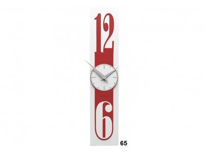 Designové hodiny 10-026 CalleaDesign Thin 58cm (více barevných variant) Barva vínová červená-65 - RAL3003