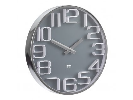 Designové nástěnné hodiny Future Time FT7010GY Numbers grey 30cm