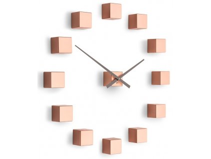 Designové nástěnné nalepovací hodiny Future Time FT3000CO Cubic copper