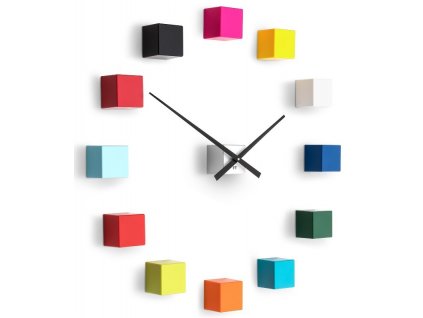 Designové nástěnné nalepovací hodiny Future Time FT3000MC Cubic multicolor