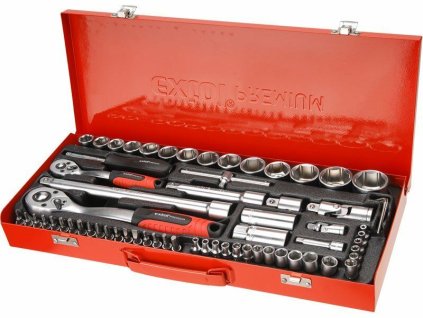 Hlavice nástrčné, sada 65ks, 1/4", 1/2", CrV EXTOL-PREMIUM