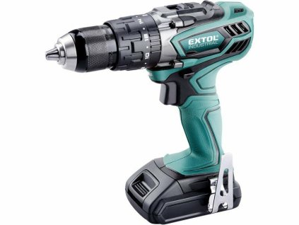 Vrtací šroubovák aku s příklepem, 18V Li-ion, 2000mAh, 8791110, záruka 3 roky EXTOL-INDUSTRIAL