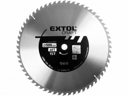 Kotouč pilový s SK plátky, 600x3,0x30mm, 60T, šířka SK plátku 3,8mm EXTOL-CRAFT