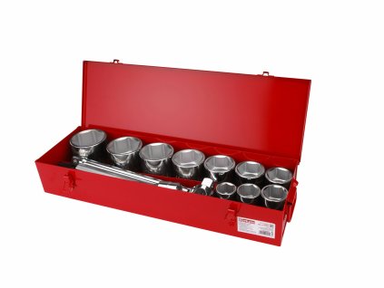 Hlavice nástrčné, sada 15ks, 1", 61CrV5, FORTUM, záruka 3 roky
