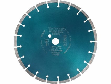 Kotouč diamantový řezný segmentový na BETON, 400x25,4mm, suché i mokré řezání EXTOL-INDUSTRIAL