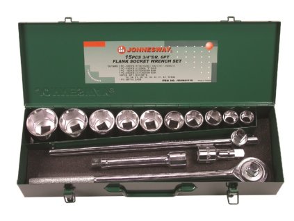 Gola sada 3/4", 6-hranné hlavice, 14 ks - JONNESWAY S04H6115S